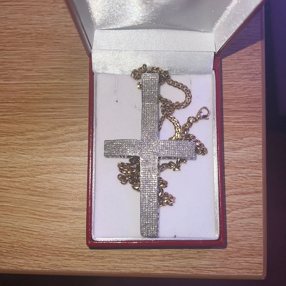 Diamond cross pendant